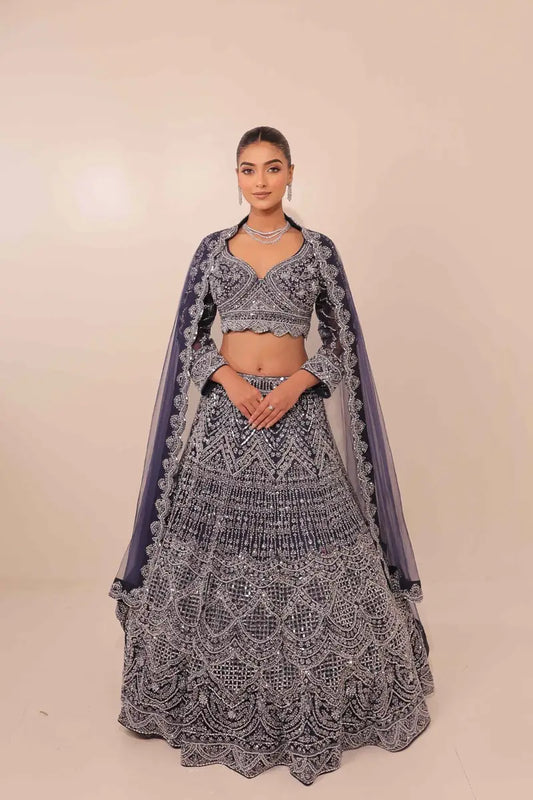 Lehenga Bleu Luxury