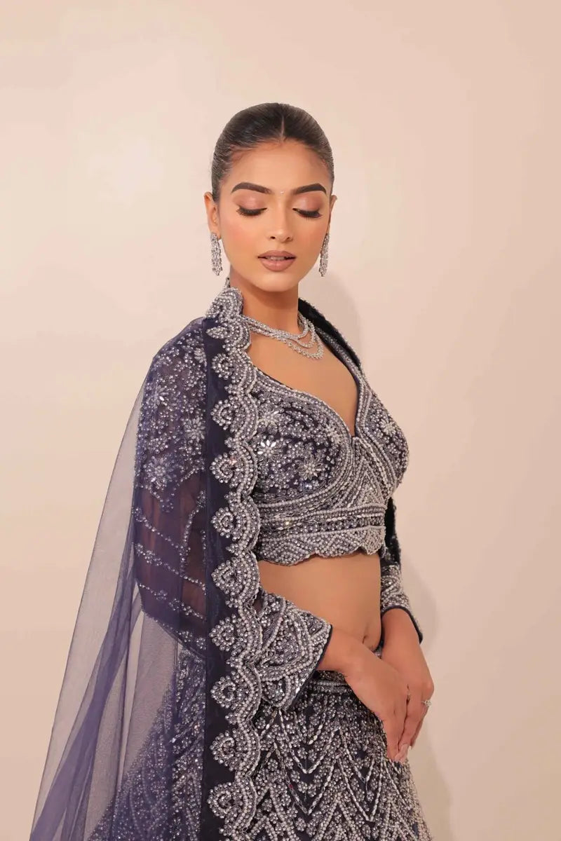 Lehenga Bleu Luxury