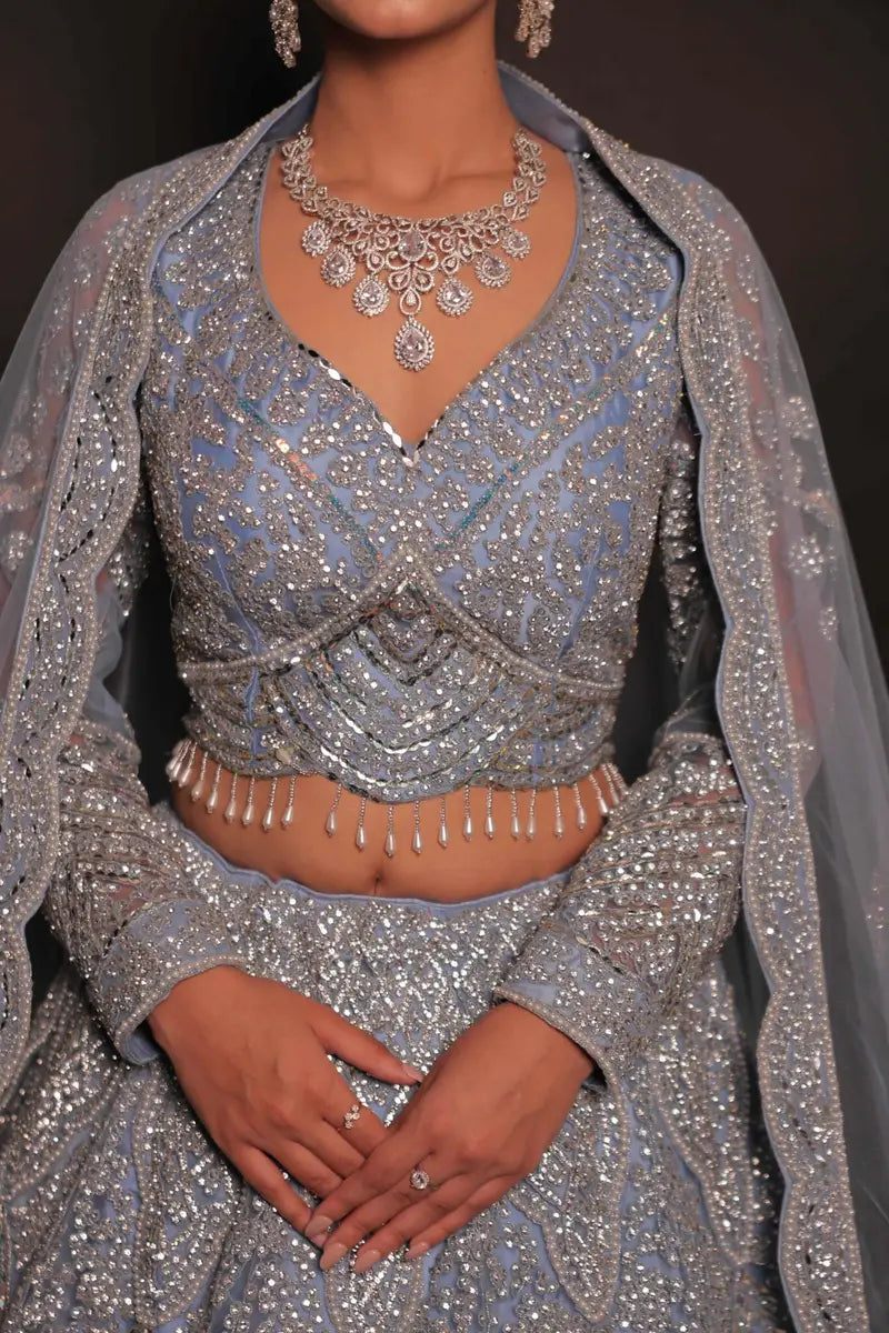 Lehenga Bleu Luxury