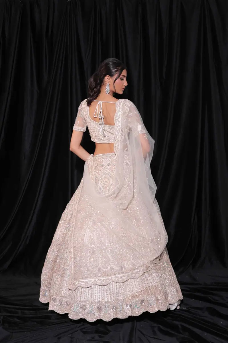 Lehenga Blanc Ivoire Luxury