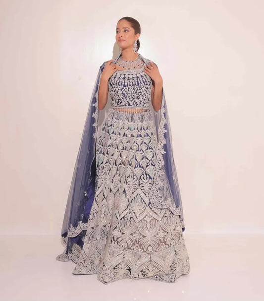 Lehenga Bleu Luxury