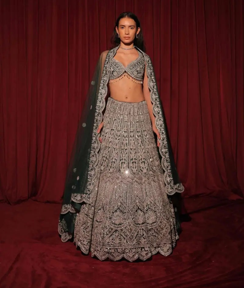 Lehenga Vert Luxury