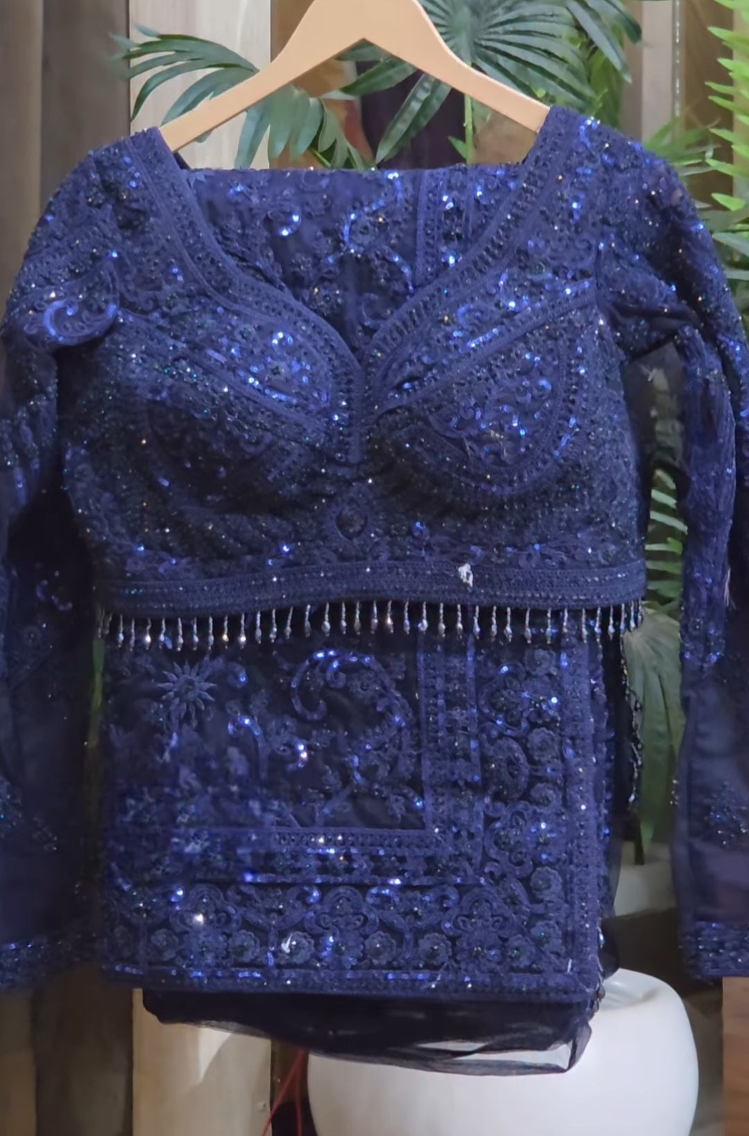 Saree Luxury Bleu