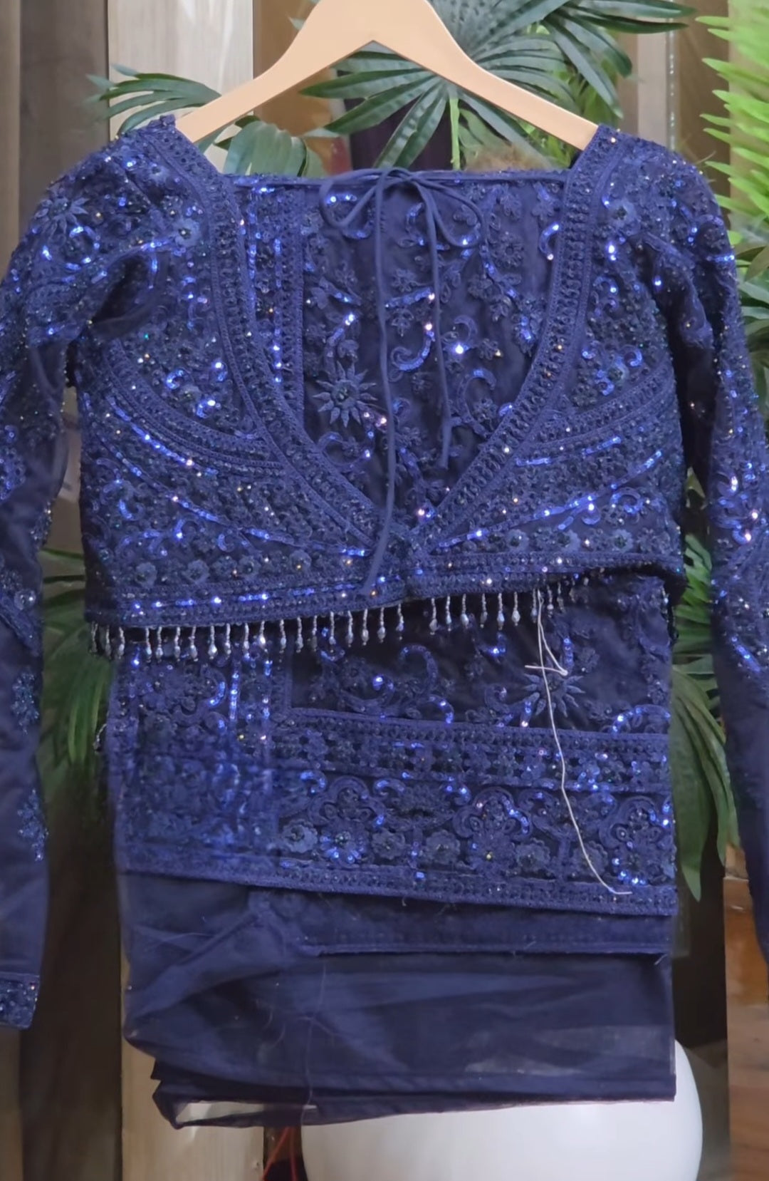 Saree Luxury Bleu